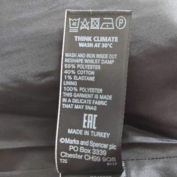 Per Una M&S Midi Brown Mix Print Skirt Women's Size UK  8 US 4 - Picture 6 of 7